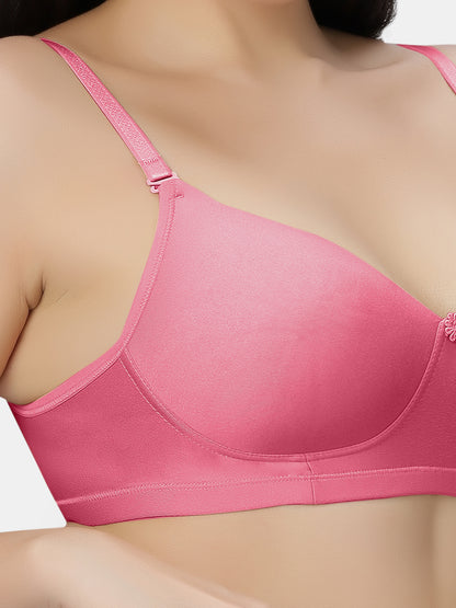 Non Padded Wirefree Cotton Polyester Moderate Coverage Minimizer Bra with Detachable Straps – Catwalk