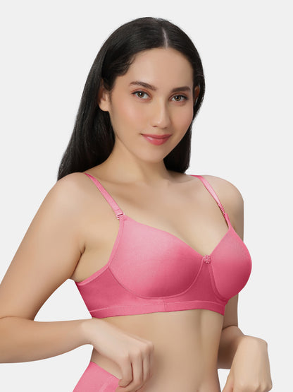 Non Padded Wirefree Cotton Polyester Moderate Coverage Minimizer Bra with Detachable Straps – Catwalk