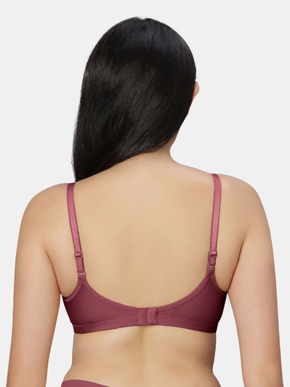 Non Padded Wirefree Cotton Polyester Moderate Coverage Minimizer Bra with Detachable Straps – Catwalk