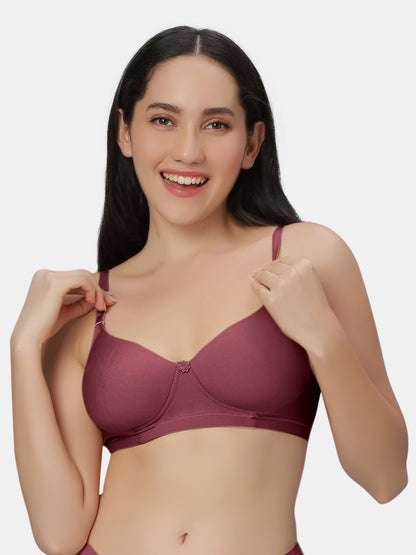Non Padded Wirefree Cotton Polyester Moderate Coverage Minimizer Bra with Detachable Straps – Catwalk