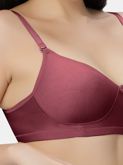 Non Padded Wirefree Cotton Polyester Moderate Coverage Minimizer Bra with Detachable Straps – Catwalk