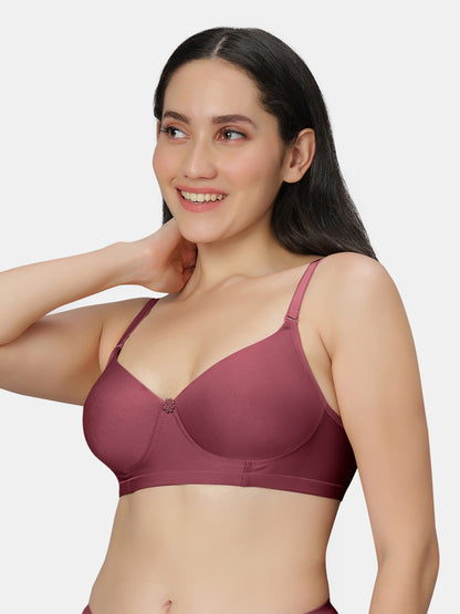 Non Padded Wirefree Cotton Polyester Moderate Coverage Minimizer Bra with Detachable Straps – Catwalk