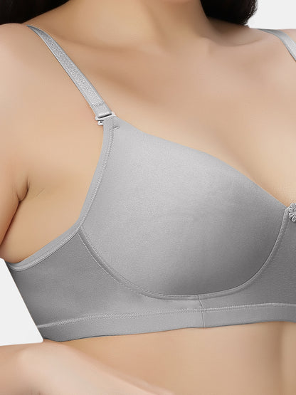 Non Padded Wirefree Cotton Polyester Moderate Coverage Minimizer Bra with Detachable Straps – Catwalk