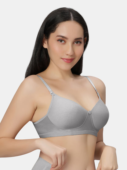 Non Padded Wirefree Cotton Polyester Moderate Coverage Minimizer Bra with Detachable Straps – Catwalk