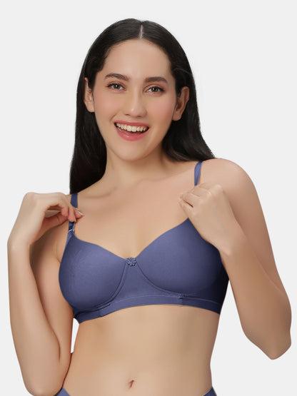 Non Padded Wirefree Cotton Polyester Moderate Coverage Minimizer Bra with Detachable Straps – Catwalk