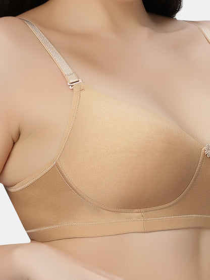 Non Padded Wirefree Cotton Polyester Moderate Coverage Minimizer Bra with Detachable Straps – Catwalk