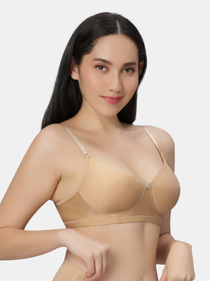Non Padded Wirefree Cotton Polyester Moderate Coverage Minimizer Bra with Detachable Straps – Catwalk