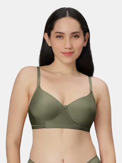 Non Padded Wirefree Cotton Polyester Moderate Coverage Minimizer Bra with Detachable Straps – Catwalk