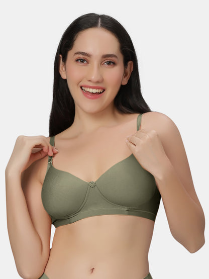 Non Padded Wirefree Cotton Polyester Moderate Coverage Minimizer Bra with Detachable Straps – Catwalk