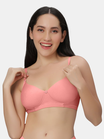 Non Padded Wirefree Cotton Polyester Moderate Coverage Minimizer Bra with Detachable Straps – Catwalk