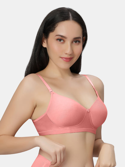 Non Padded Wirefree Cotton Polyester Moderate Coverage Minimizer Bra with Detachable Straps – Catwalk