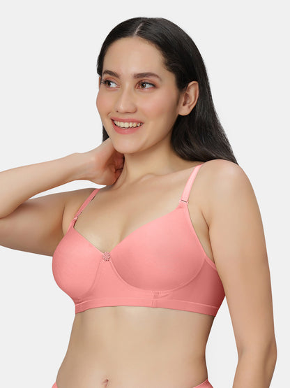 Non Padded Wirefree Cotton Polyester Moderate Coverage Minimizer Bra with Detachable Straps – Catwalk