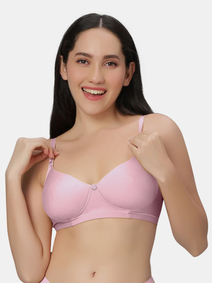 Non Padded Wirefree Cotton Polyester Moderate Coverage Minimizer Bra with Detachable Straps – Catwalk