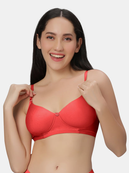 Non Padded Wirefree Cotton Polyester Moderate Coverage Minimizer Bra with Detachable Straps – Catwalk