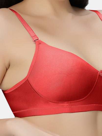 Non Padded Wirefree Cotton Polyester Moderate Coverage Minimizer Bra with Detachable Straps – Catwalk