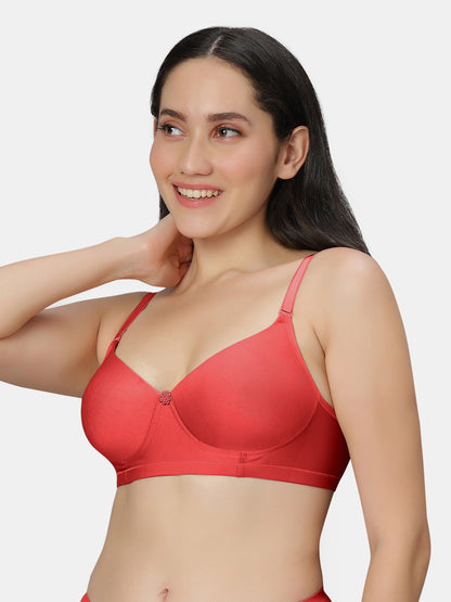Non Padded Wirefree Cotton Polyester Moderate Coverage Minimizer Bra with Detachable Straps – Catwalk