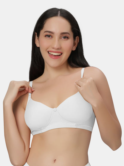 Non Padded Wirefree Cotton Polyester Moderate Coverage Minimizer Bra with Detachable Straps – Catwalk