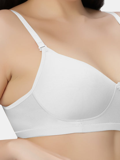 Non Padded Wirefree Cotton Polyester Moderate Coverage Minimizer Bra with Detachable Straps – Catwalk