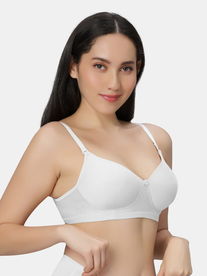 Non Padded Wirefree Cotton Polyester Moderate Coverage Minimizer Bra with Detachable Straps – Catwalk