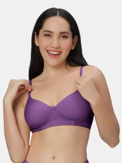 Non Padded Wirefree Cotton Polyester Moderate Coverage Minimizer Bra with Detachable Straps – Catwalk