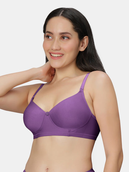 Non Padded Wirefree Cotton Polyester Moderate Coverage Minimizer Bra with Detachable Straps – Catwalk