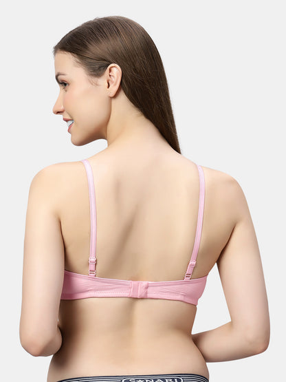 Comfortable Lightly Padded Wirefree T-Shirt Bra with Moderate Coverage and Adjustable Straps – COCO