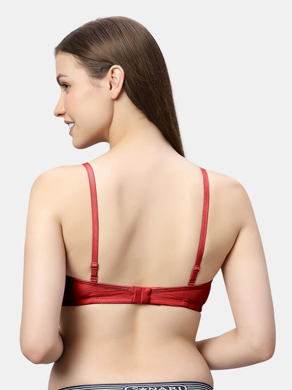 Comfortable Lightly Padded Wirefree T-Shirt Bra with Moderate Coverage and Adjustable Straps – COCO