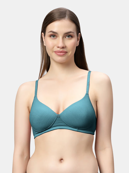 Comfortable Lightly Padded Wirefree T-Shirt Bra with Moderate Coverage and Adjustable Straps – COCO