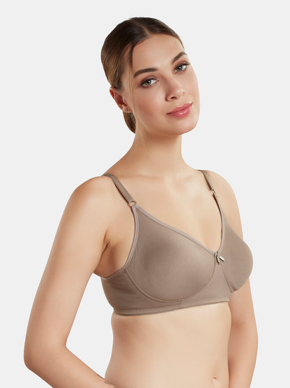 Medium Coverage Non-Padded Wirefree Polyester Spandex Everyday Bra with Adjustable Straps and U-Back – Shine