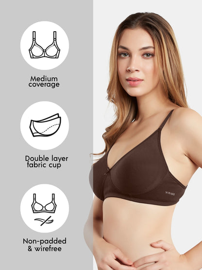 Non-Padded Wirefree Medium Coverage Everyday Bra with Seamless Cups – SMILE