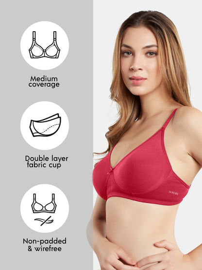 Non-Padded Wirefree Medium Coverage Everyday Bra with Seamless Cups – SMILE