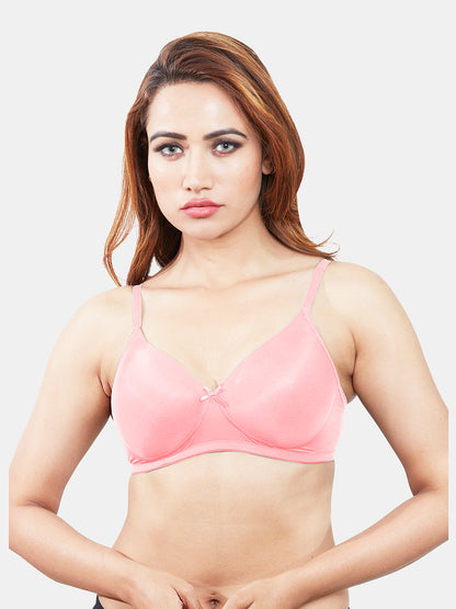 Comfortable-Lightly-Padded-Non-Wired-T-shirt-Bra-with-Moderate-Coverage-and-Adjustable-Straps-Coco-Peach-Close-Front-Front