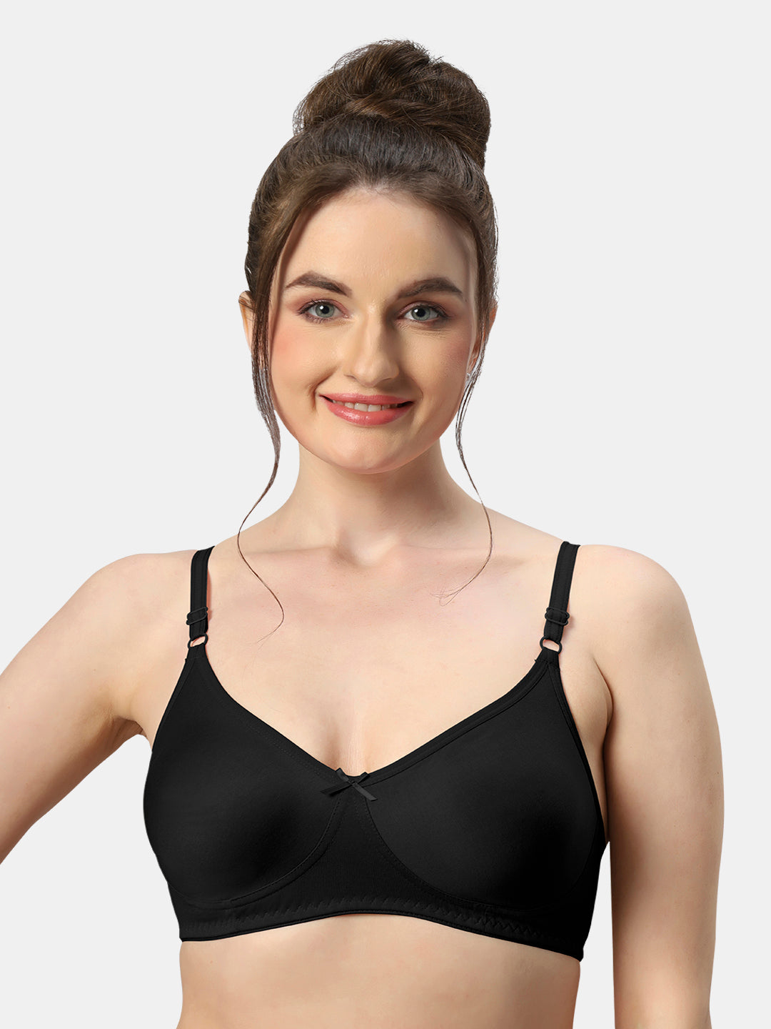 Cotton-Molded-Bra-Albela-Black-Front