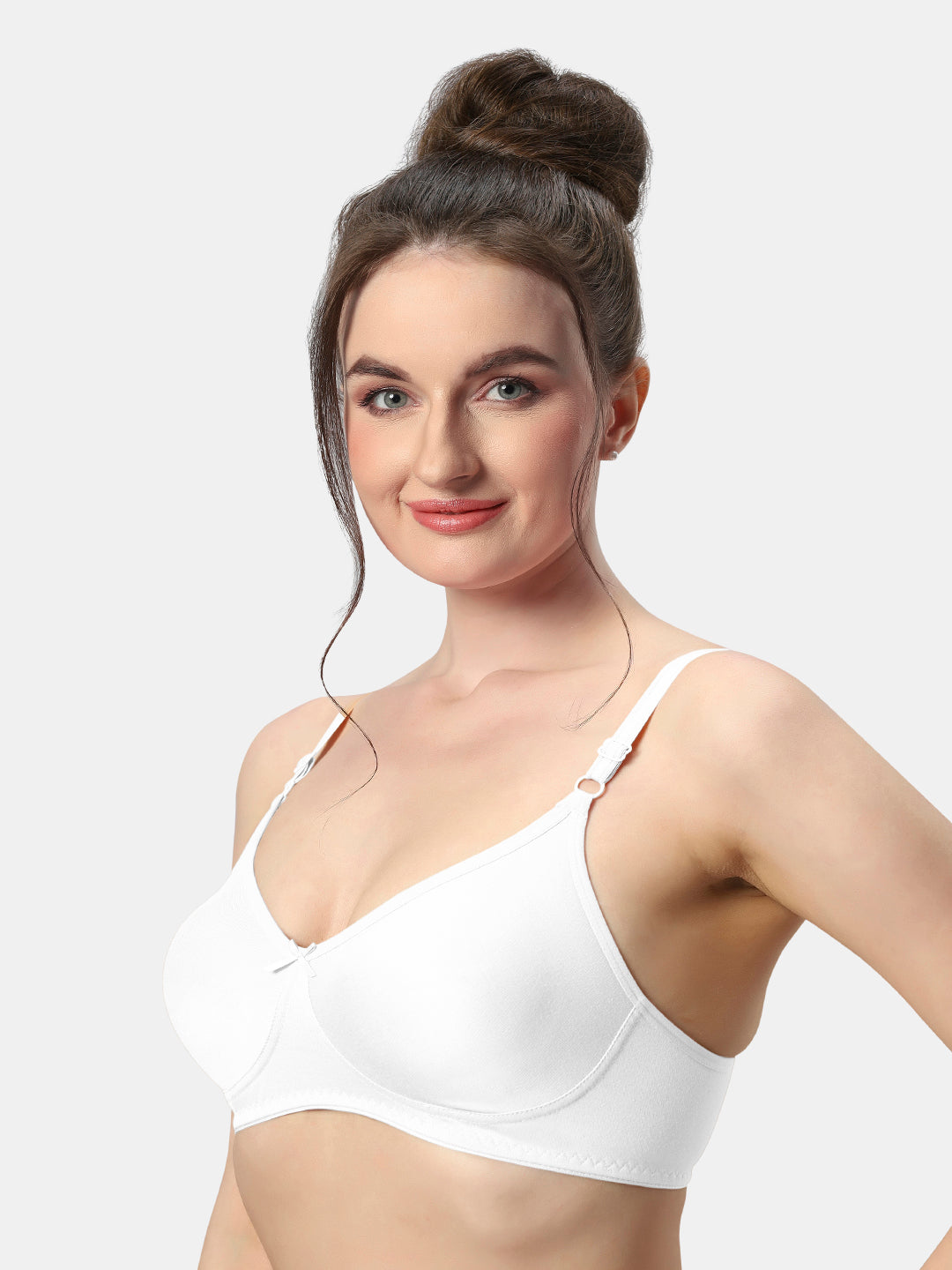 Cotton-Molded-Bra-Albela-White-Left