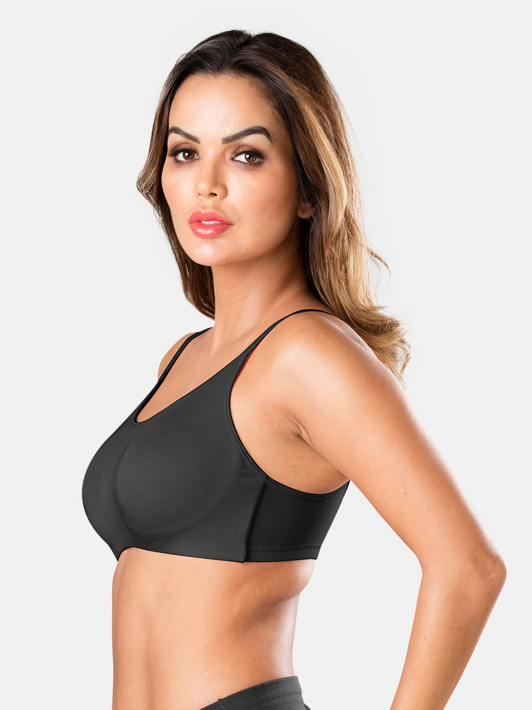 Cotton_Modal-Cami-Bra-Full-coverage-Beginner-Black-Left