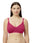 Non Padded Wire Free Essential Cotton Spandex Bra with Medium Coverage, Adjustable Straps, Hook & Eye Closure - D-14