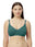 Non Padded Wire Free Essential Cotton Spandex Bra with Medium Coverage, Adjustable Straps, Hook & Eye Closure - D-14
