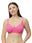 Non Padded Wire Free Essential Cotton Spandex Bra with Medium Coverage, Adjustable Straps, Hook & Eye Closure - D-14