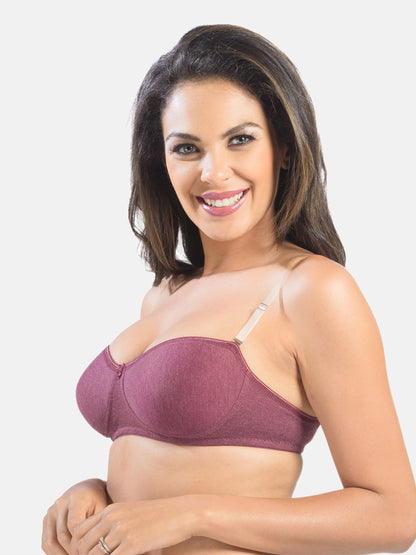 Ell-18-Women's-T-Shirt-Bra-Maroon-Left