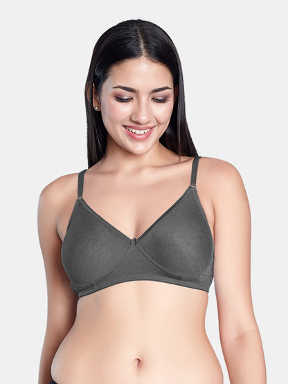 Non-Padded Wirefree Medium Coverage Polycotton Minimizer Bra – FELONG