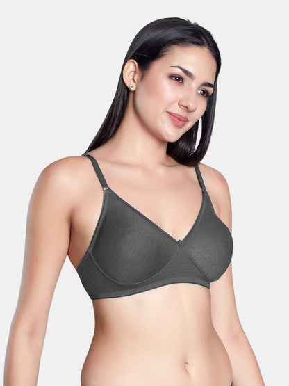 Non-Padded Wirefree Medium Coverage Polycotton Minimizer Bra – FELONG