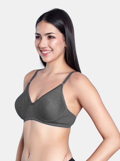 Non-Padded Wirefree Medium Coverage Polycotton Minimizer Bra – FELONG