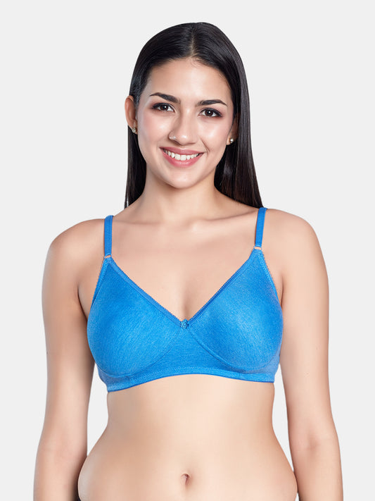 Non-Padded Wirefree Medium Coverage Polycotton Minimizer Bra – FELONG