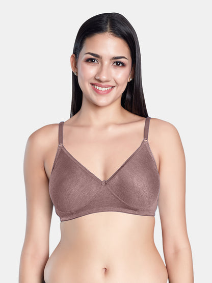 Non-Padded Wirefree Medium Coverage Polycotton Minimizer Bra – FELONG
