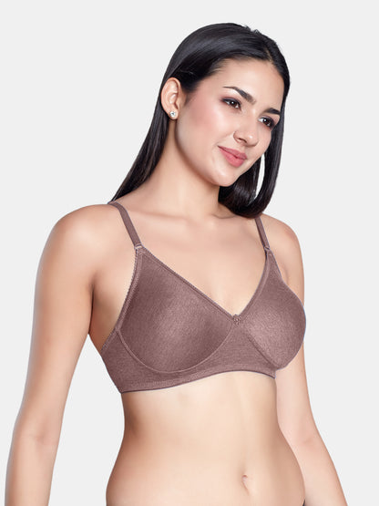 Non-Padded Wirefree Medium Coverage Polycotton Minimizer Bra – FELONG