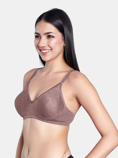 Non-Padded Wirefree Medium Coverage Polycotton Minimizer Bra – FELONG