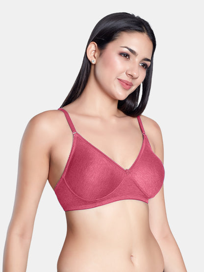 Non-Padded Wirefree Medium Coverage Polycotton Minimizer Bra – FELONG