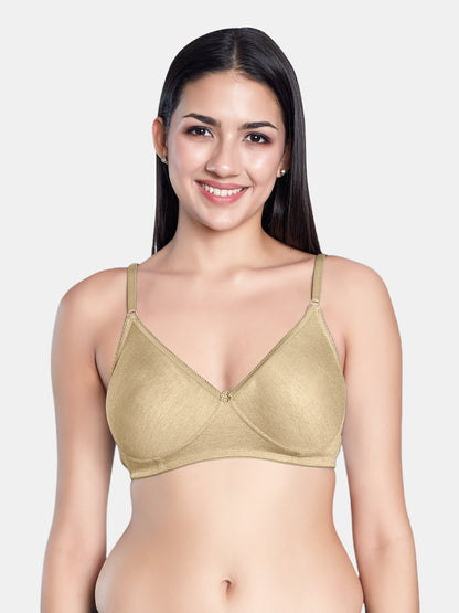Non-Padded Wirefree Medium Coverage Polycotton Minimizer Bra – FELONG