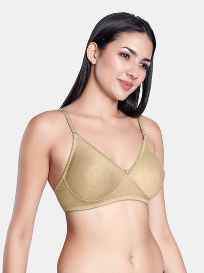 Non-Padded Wirefree Medium Coverage Polycotton Minimizer Bra – FELONG