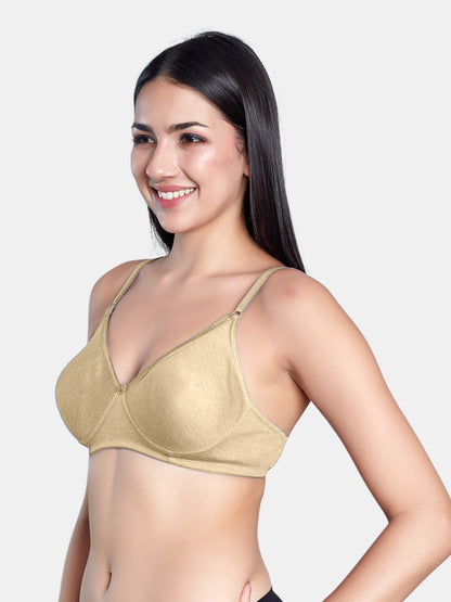 Non-Padded Wirefree Medium Coverage Polycotton Minimizer Bra – FELONG